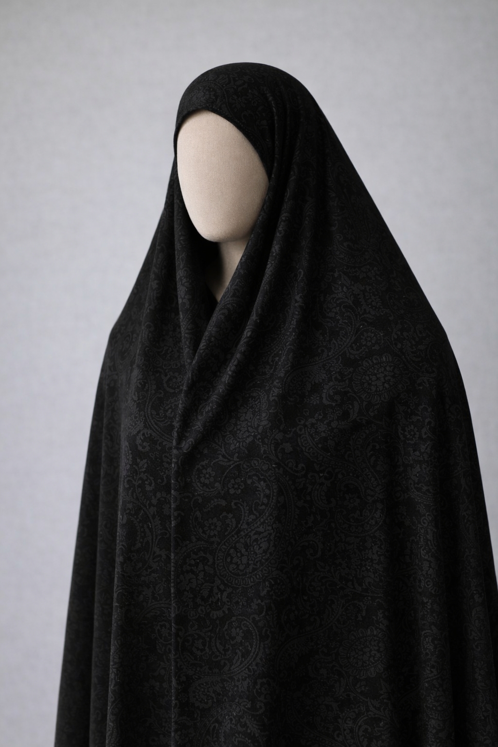 پارچه چادر مشکی طرح دار برند رولنس اصل کره ای کد 104