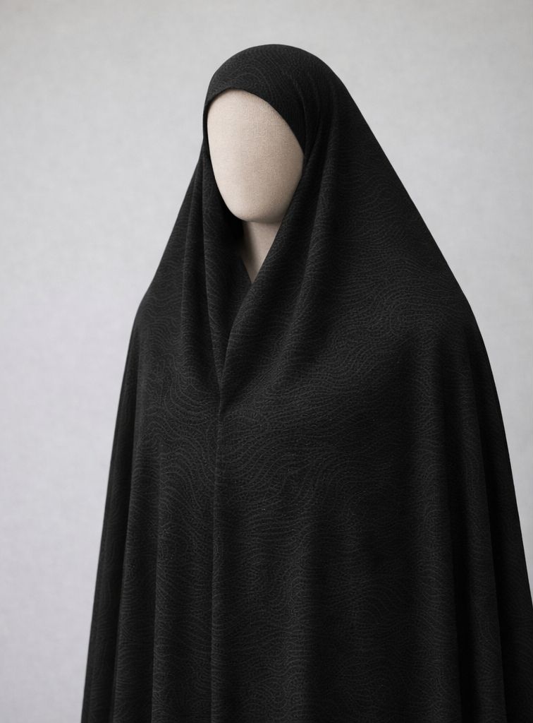 پارچه چادر مشکی طرح دار برند رولنس اصل کره ای کد 114