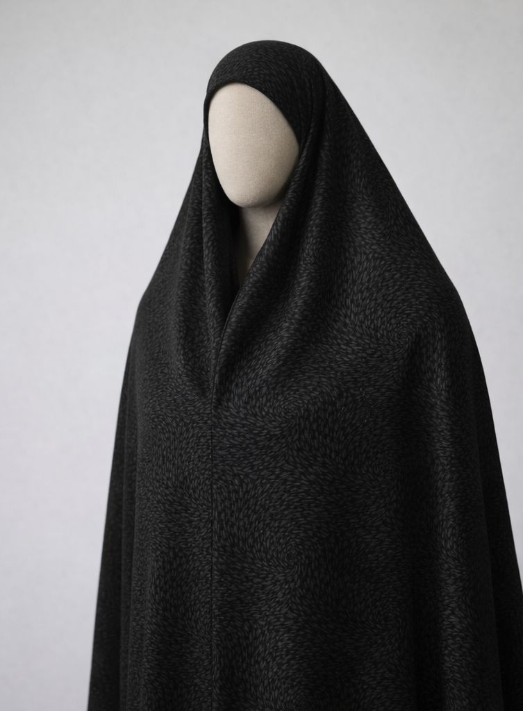 پارچه چادر مشکی طرح دار برند رولنس اصل کره ای کد 115