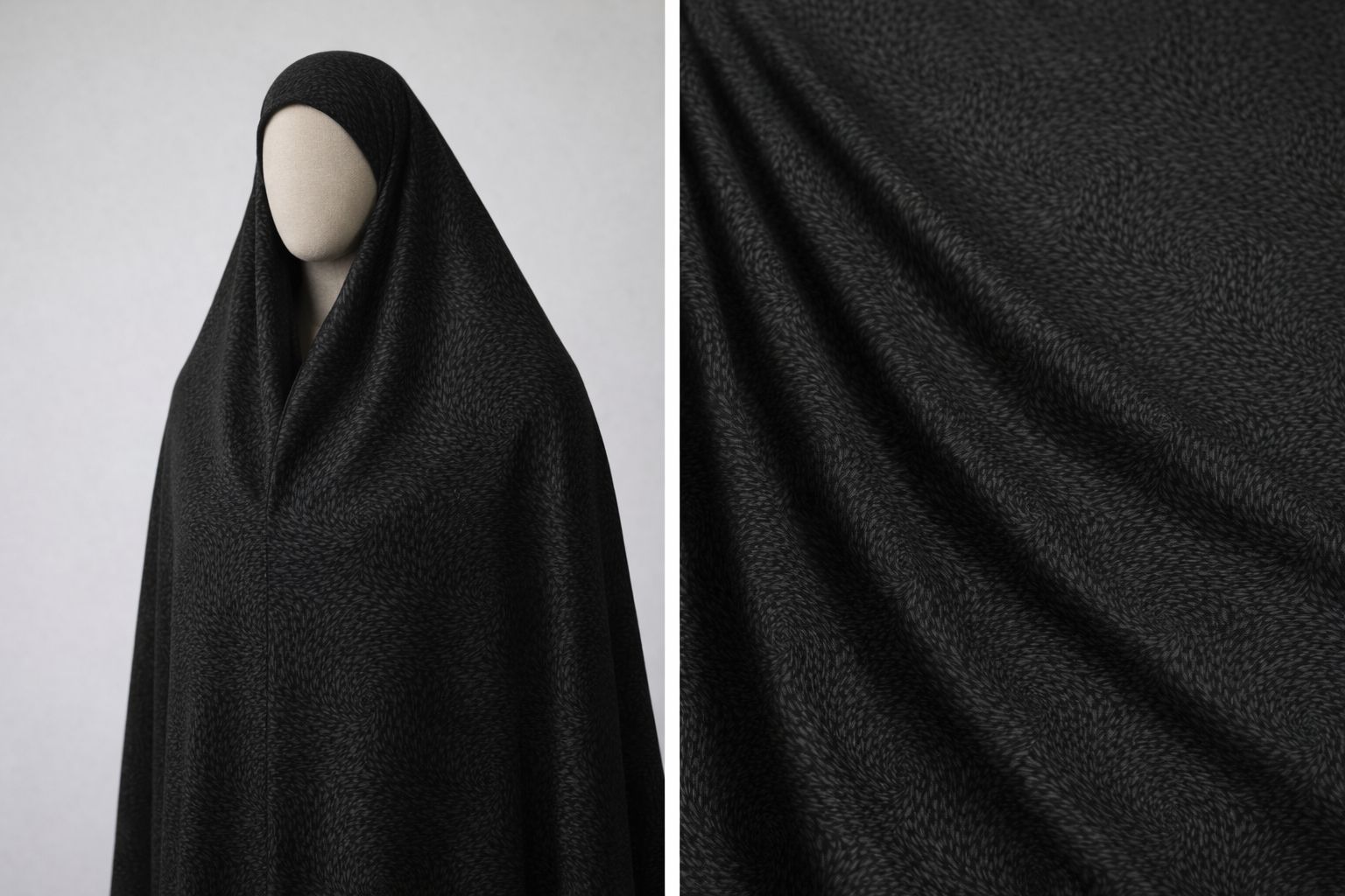 پارچه چادر مشکی طرح دار برند رولنس اصل کره ای کد 115
